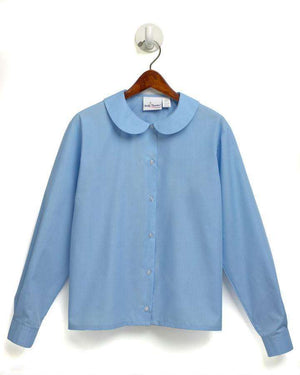 A+ - uniforms Uniform Shirts uniforms online Girls Round Collar Peter Pan School Uniform Blouse - SchoolUniforms.com
