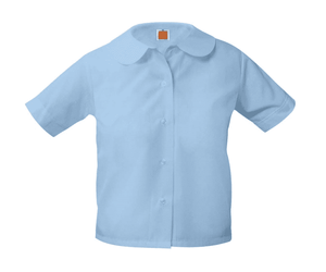 A+ - uniforms Uniform Shirts uniforms online Girls Round Collar Peter Pan School Uniform Blouse - SchoolUniforms.com