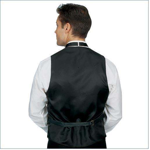  Schooluniforms.com - uniforms  uniforms online His Silky Belted Back Waiters Vest - SchoolUniforms.com