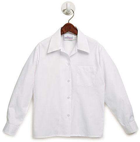  frankbeeinc - uniforms  uniforms online Ladies' Pointed Collar School Uniform Blouse Long Sleeve - SchoolUniforms.com