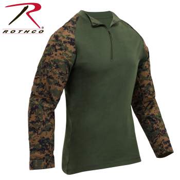 Rothco Tactical Airsoft Combat Shirt (Woodland Digital Camo) XL