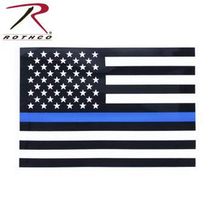 Transparent Thin Blue Line Flag Decal