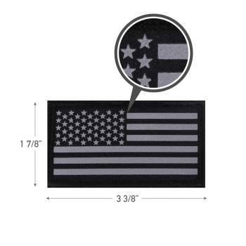 Reflective Flag Patch With Hook Back