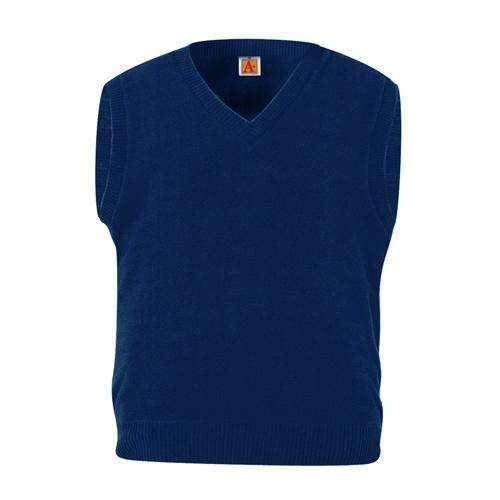  A+ - uniforms  uniforms online 2780 V-Neck Pullover Sweater Vest 100% Cotton Navy-Blue - SchoolUniforms.com