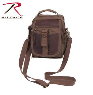 Canvas & Leather Travel Shoulder Bag