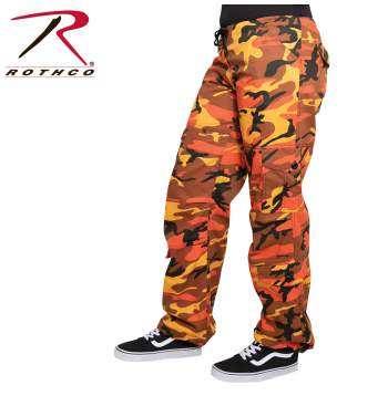 Zkozptok Men's Pants Camouflage Slim Fit Cargo Pants Casual Striped  Drawstring Lightweight Trousers,Orange,XXL - Walmart.com
