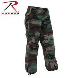 Womens Unwashed Camo Paratrooper Fatigue Pants