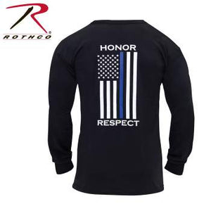 Thin Blue Line Honor and Respect Long Sleeve T-Shirt
