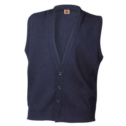  A+ - uniforms  uniforms online 4928 V-Neck Button Cardigan Vest Sweater - SchoolUniforms.com