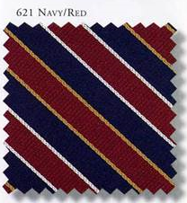Multi-Stripe Necktie 3.5 Inch X 57 Inch 6-pack 621 Navy/Red