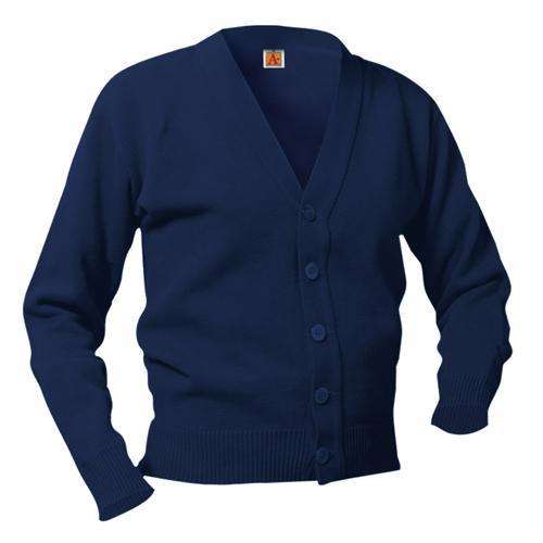  A+ - uniforms  uniforms online 6305 Classic V-Neck Uniform Cardigan Sweater - SchoolUniforms.com