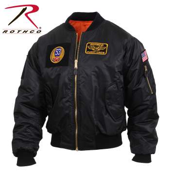 Y2K Military Flight Bomber w/ Patches　Ｍ MA-1 Flight Jacket with Patches - Frank Bee Enterprises
