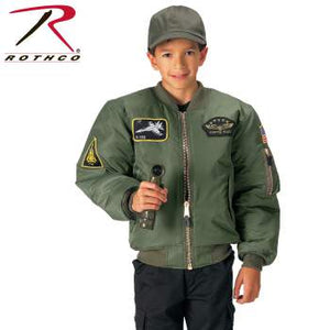 Kids Flight Jacket With Patches
