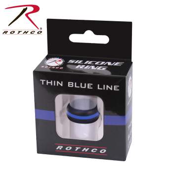 Thin Blue Line Silicone Ring