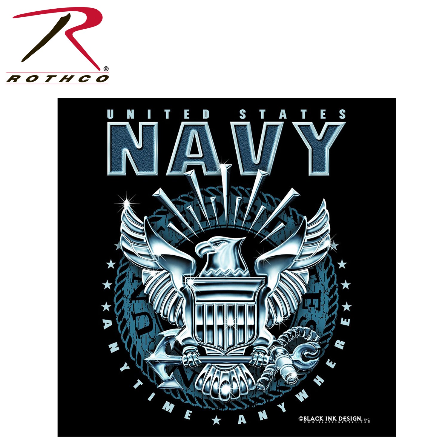 Black Ink Black Navy Emblem T-Shirt