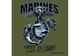 Black Ink Marines First To Fight T-Shirt