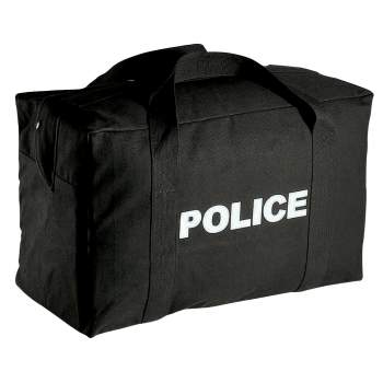Large Canvas Police Gear Bag - Black