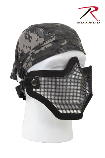 Outgeek Airsoft Half Face Mask & Goggles Set - Steel Mesh Mask With Tactical Goggles