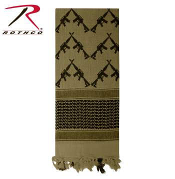 Crossed Rifles Shemagh Tactical Desert Keffiyeh Scarf