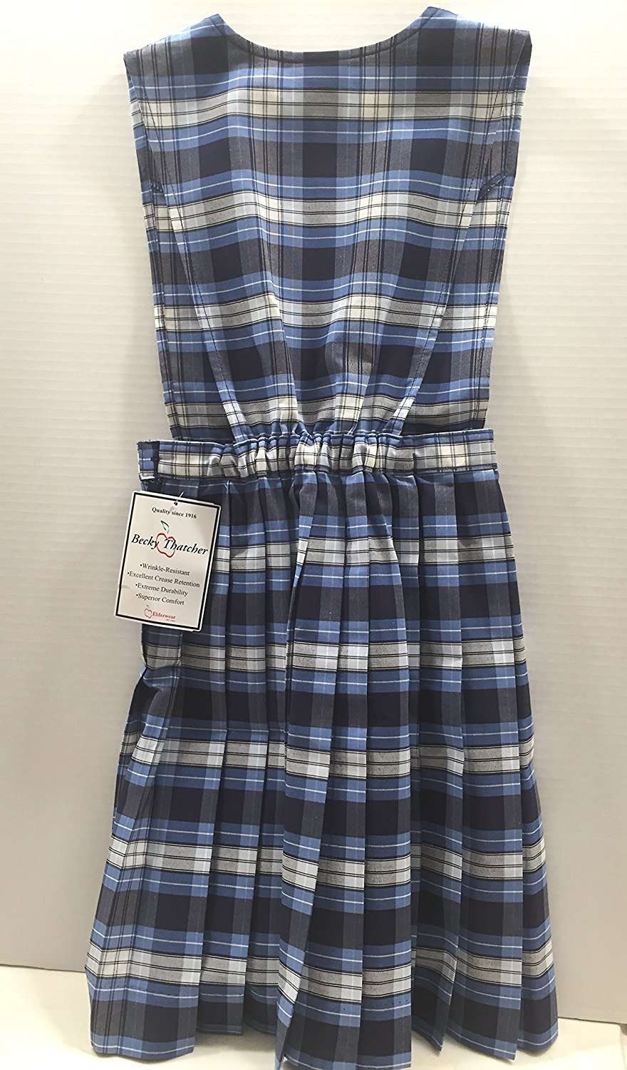 Becky Thatcher School Uniform Jumper ( Model 72) Blue White Plaid (Col - Frank Bee Enterprises SchoolUniforms.com Becky Thatcher School Uniform Jumper ( Model 72) Blue White Plaid (Col - Frank Bee Enterprises SchoolUniforms.com