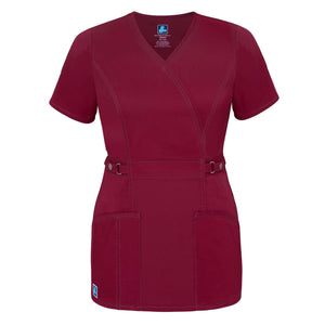  Adar - uniforms Medical Uniform Tops uniforms online Adar Pop-Stretch Junior Fit Crossover Adjustable-Tab Top - SchoolUniforms.com