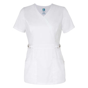  Adar - uniforms Medical Uniform Tops uniforms online Adar Pop-Stretch Junior Fit  Crossover Adjustable-Tab Top - SchoolUniforms.com