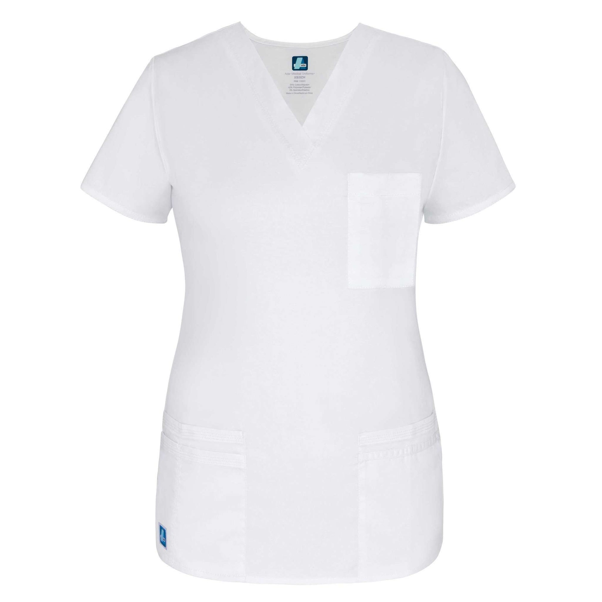  Adar - uniforms Medical Uniform Tops uniforms online Adar Pop-Stretch Junior Fit TaskWear V-Neck Scrub Top - SchoolUniforms.com