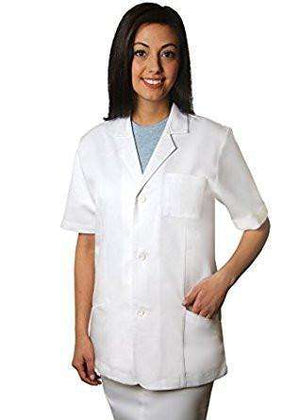 Adar - uniforms Medical Uniform Lab Coats uniforms online Adar Universal 31" Unisex Short Sleeve Consultation Coat - SchoolUniforms.com