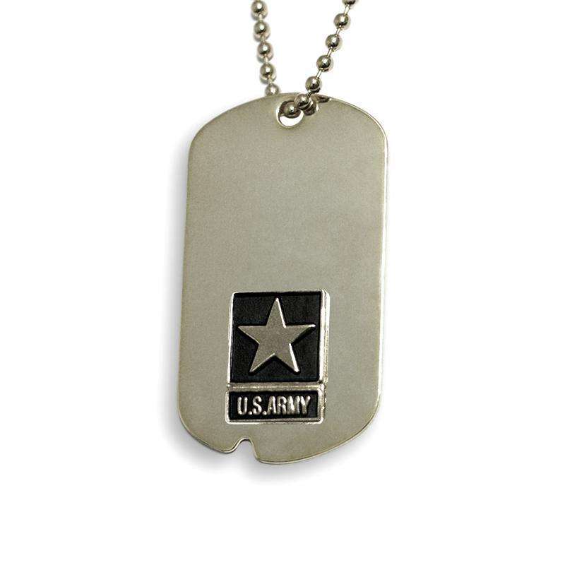  frankbeeinc - uniforms  uniforms online Army Official Sized Dog Tags Silver Rhodium - SchoolUniforms.com