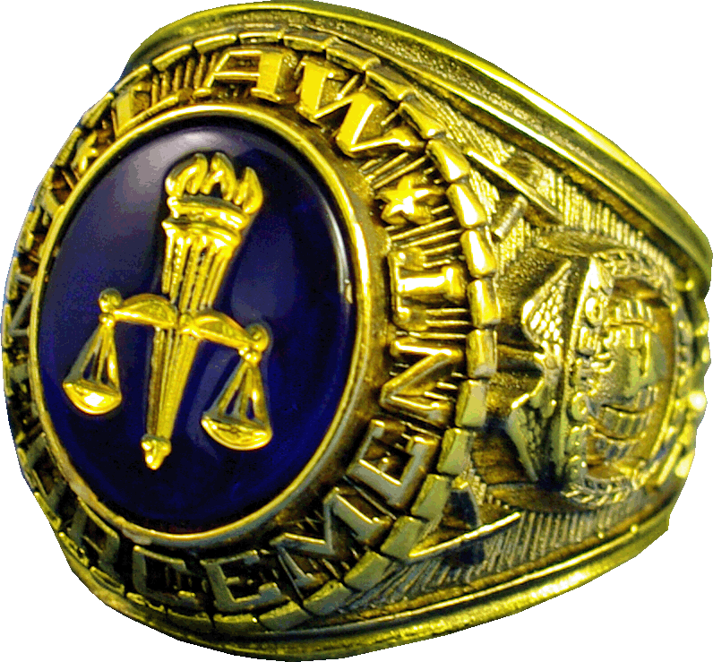  frankbeeinc - uniforms  uniforms online Law Enforcement Mens Ring 18k Gold Electroplate - SchoolUniforms.com