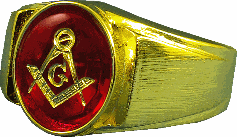  frankbeeinc - uniforms  uniforms online Mason Red Mens Ring 18k Gold Electroplated - SchoolUniforms.com