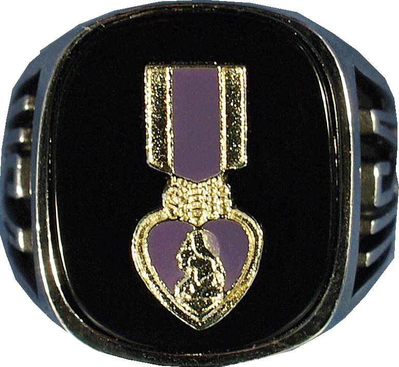  frankbeeinc - uniforms  uniforms online Purple Heart Mens Ring Pure Rhodium Electroplate - SchoolUniforms.com