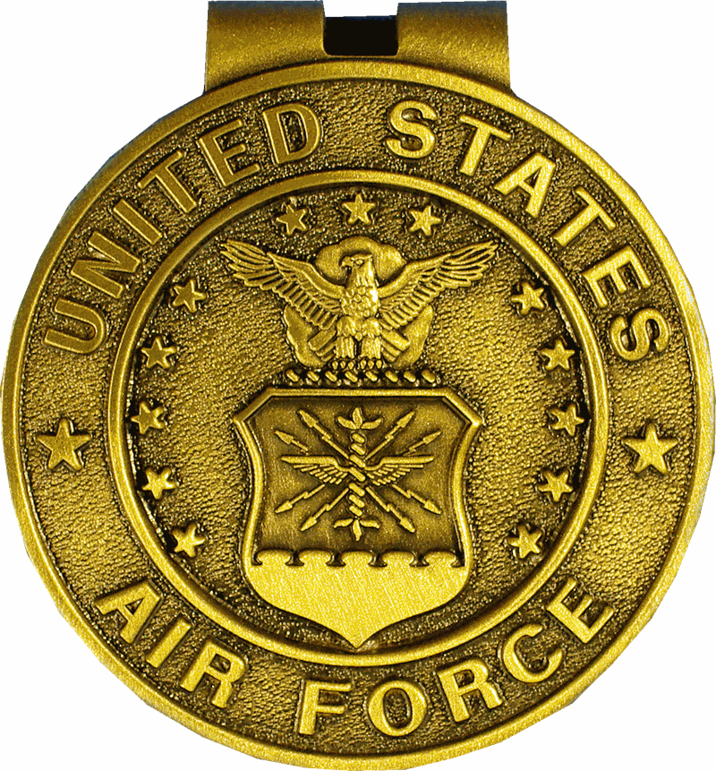  Schooluniforms.com - uniforms  uniforms online Air Force Military Money Clip Bronze - SchoolUniforms.com