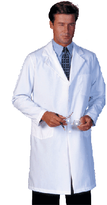  Schooluniforms.com - uniforms  uniforms online Male 80/20 Poly/Cotton Deluxe Lab Coat Lam82 - SchoolUniforms.com