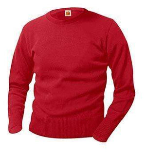  A+ - uniforms Sweaters uniforms online Classic Crew Neck Long Sleeve Pullover Sweater - SchoolUniforms.com