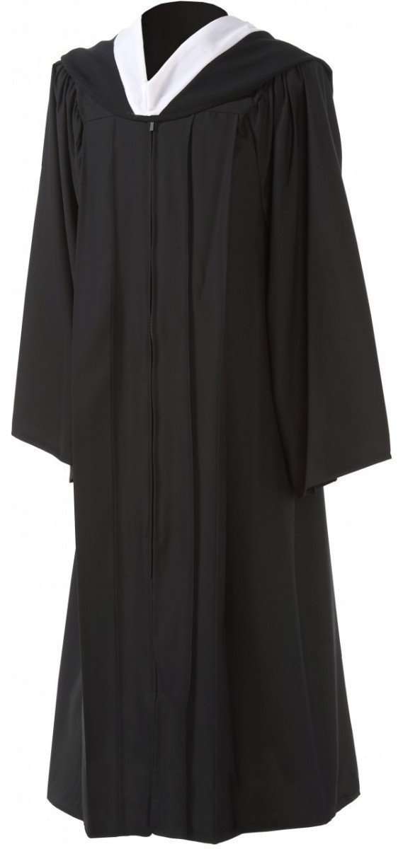 Deluxe fluted Bachelor Graduation Gown Cap Tassel Package - Black