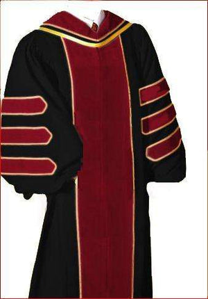  Graduation Gown - uniforms graduation uniforms online Deluxe Doctoral Package Velvet Options - SchoolUniforms.com