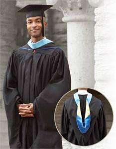 Deluxe Masters Graduation Cap & Gown - Academic Regalia