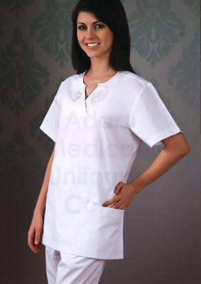  Schooluniforms.com - uniforms  uniforms online Empire Cut Semi-V With Embroidered Yoke - SchoolUniforms.com