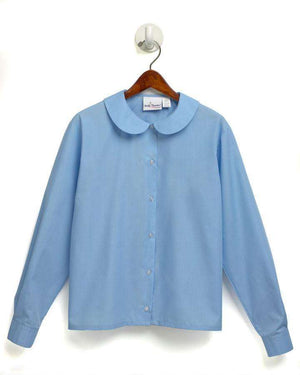  A+ - uniforms Uniform Shirts uniforms online Girls Round Collar Peter Pan School Uniform Blouse - SchoolUniforms.com