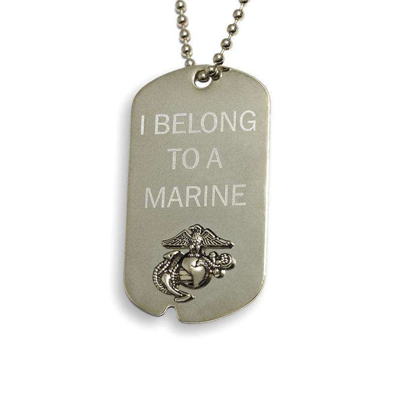  frankbeeinc - uniforms  uniforms online Marines Official Sized Dog Tags Silver Rhodium - SchoolUniforms.com