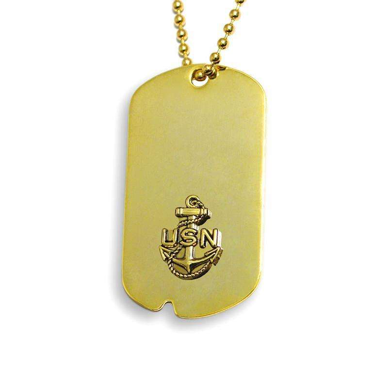  frankbeeinc - uniforms  uniforms online Navy Official Sized Dog Tags 18k Gold Electroplated - SchoolUniforms.com