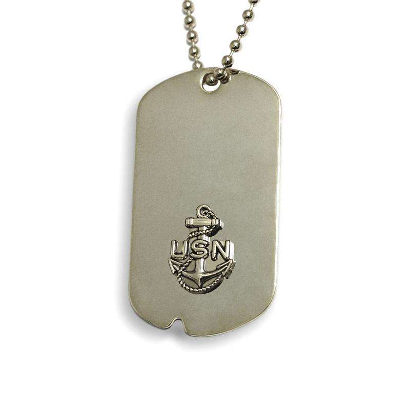  frankbeeinc - uniforms  uniforms online Navy Official Sized Dog Tags Official Sized Silver Rhodium - SchoolUniforms.com