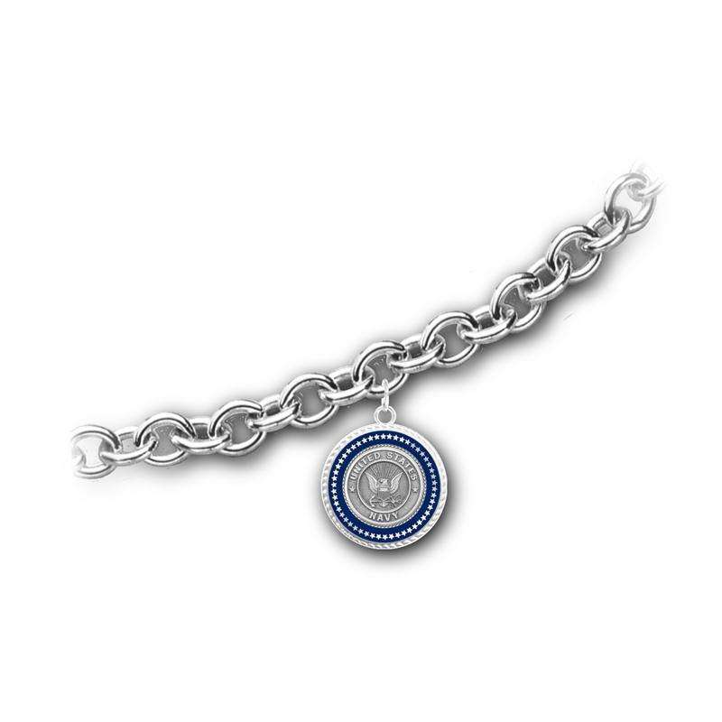  frankbeeinc - uniforms  uniforms online Navy Presidential Series Bracelet Silver Tone (Rhodium) - SchoolUniforms.com