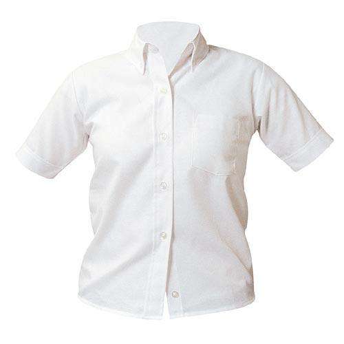  frankbeeinc - uniforms  uniforms online Short Sleeve Girls Oxford Blouses with Button Down Collar - SchoolUniforms.com